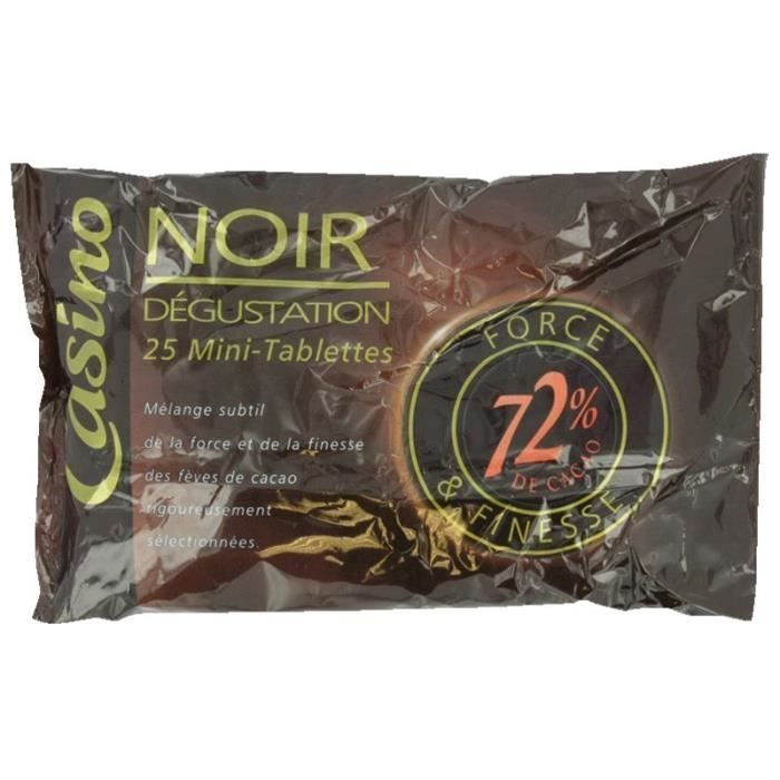 Mini tablettes de chocolat noir Dégustation - 200 g