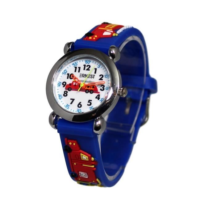 Montre Enfant Garcon Sam Pompier Caoutchouc Silicone