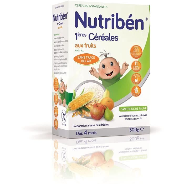 Bouillie Bebe - Limics24 - Bébé Instantanée 1Ères Céréales Fruits Sans Gluten Élaborée/Lait Dès 4 Mois