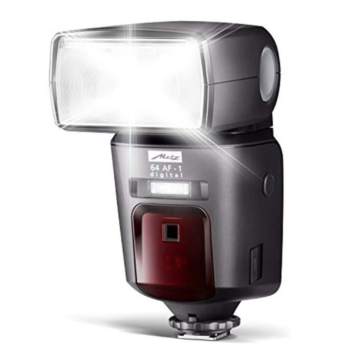 Flash De Studio Metz Nikon Mecablitz 64 AF-1 Lampe Eclairage Photo Optique Digital Batterie AA Noir