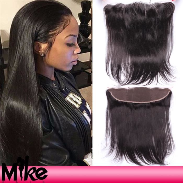 Peruvienne cheveux humains 13x4 frontals lace closure lisse naturel cheveux