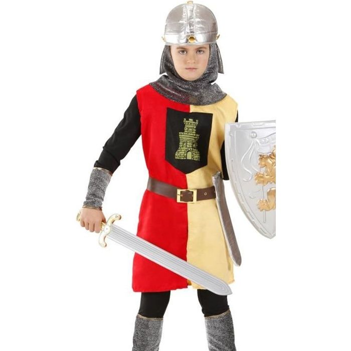 Déguisement chevalier médiéval enfant - 2 couleurs et 2 tailles dispo