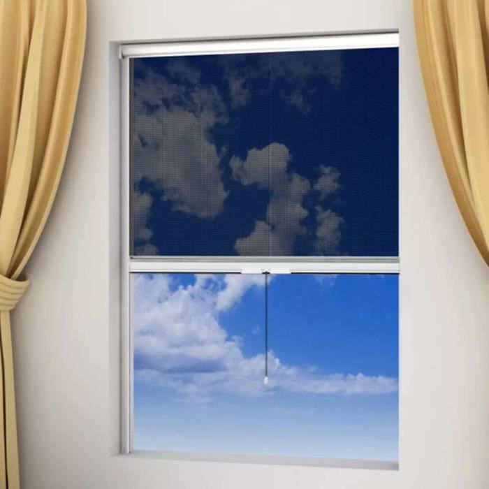 Haute qualité Moustiquaire enroulable blanche pour fenêtre 80 x 170 cm