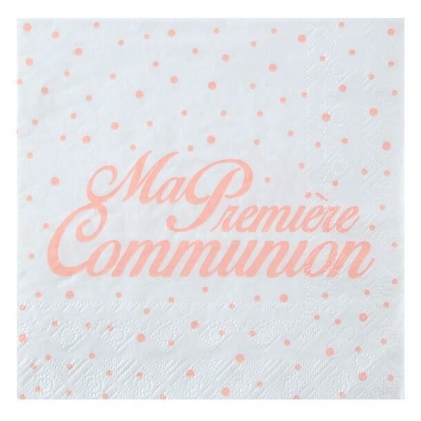 Serviette de table communion corail (x20) REF/6298