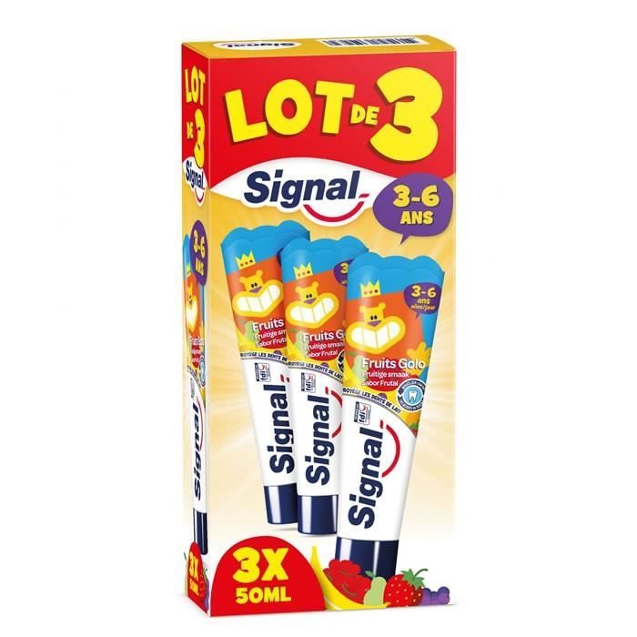 LOT DE 5 - SIGNAL : Kids - Dentifrice enfants aux fruits 3x50ml