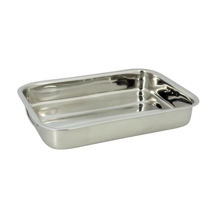 THE KITCHENETTE Plat rectangulaire 35x25cm inox