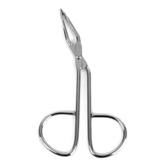 Pince à épiler en forme de ciseaux en acier inoxydable en forme de ciseaux (argent)