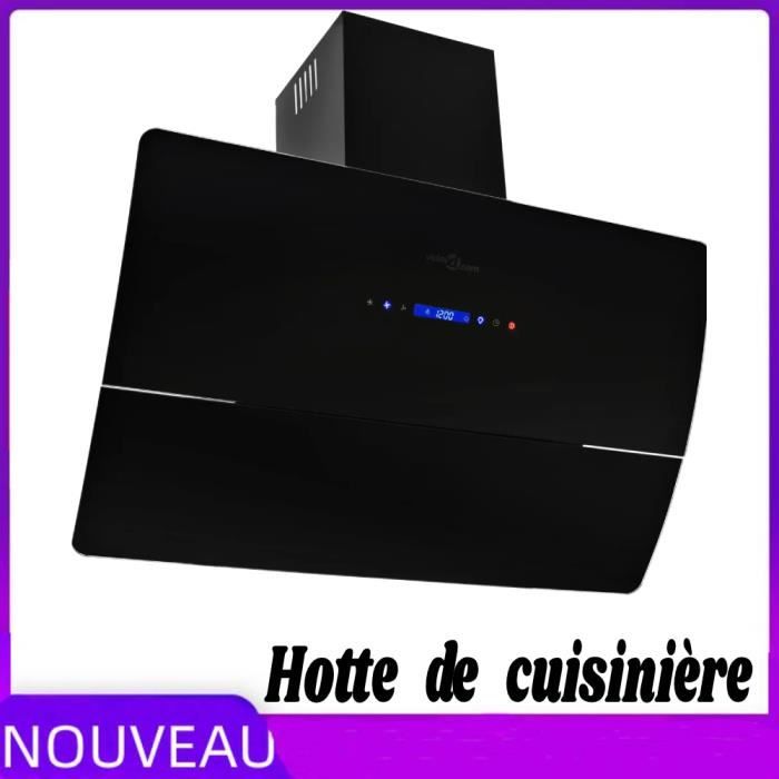 ROSE Hotte aspirante murale décorative 90cm - évacuation ou recyclage 756m-h -Noir WER6
