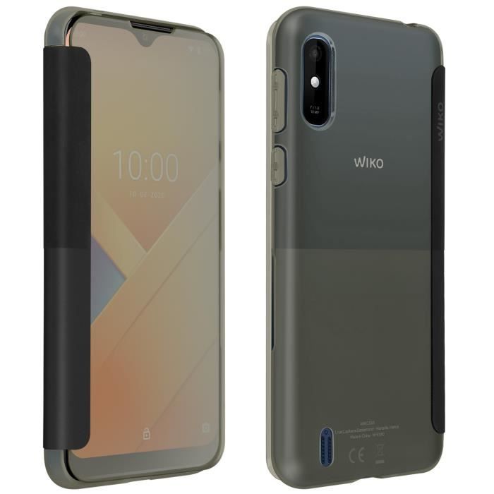 Housse Wiko Y81 Fenêtre Intelligente Tactile Easy Folio Original Gris anthracite