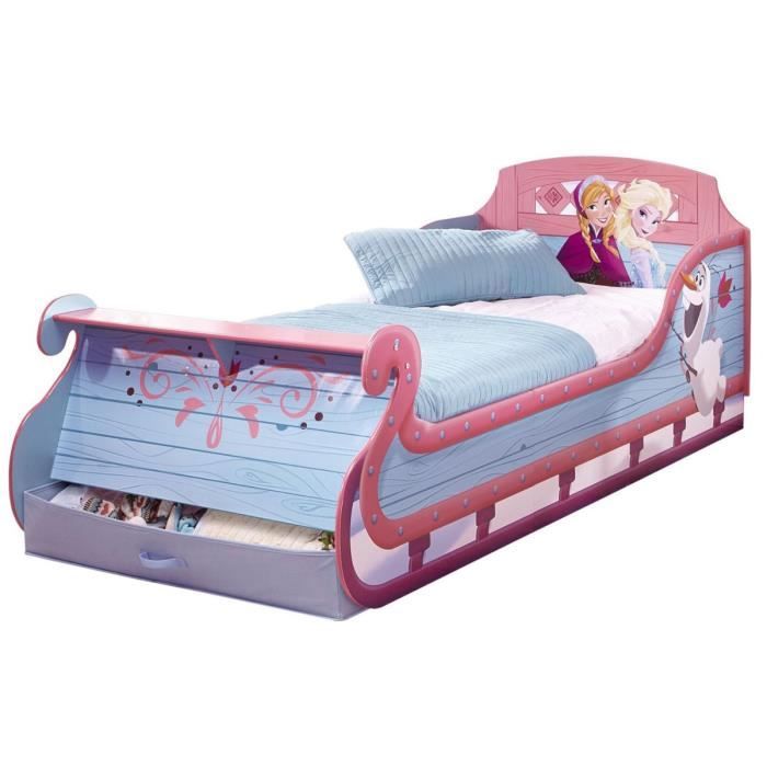 LA REINE DES NEIGES Grand Lit Traîneau avec rangement - Disney