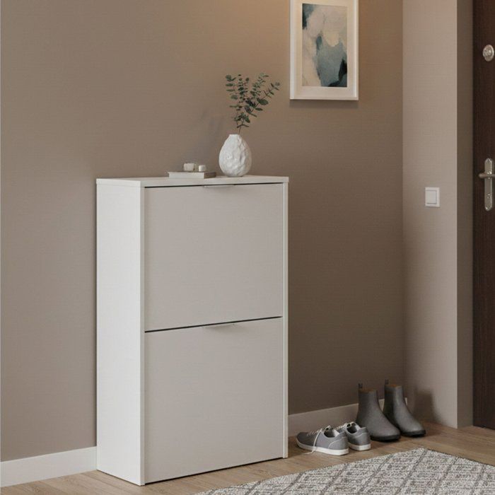Meuble à chaussures Arafat Dmora en bois blanchi 50x22x75h cm Meuble à chaussures Arafat Dmora en bois blanchi 50x22x75h cm