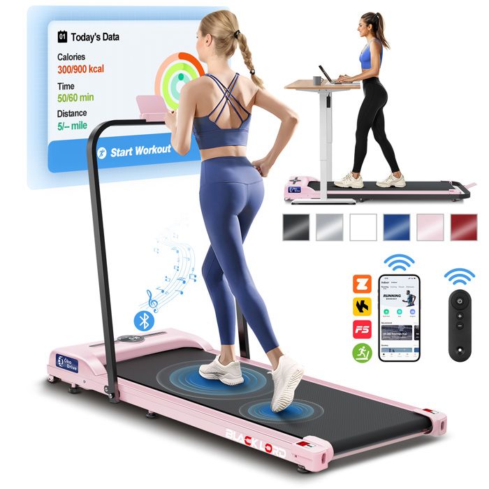 Tapis De Course Pliable L3 - Moteur 4 CV, Vitesse Jusqu'à 20 Km/h, Inclinaison 15%, Bluetooth, Silencieux - 9