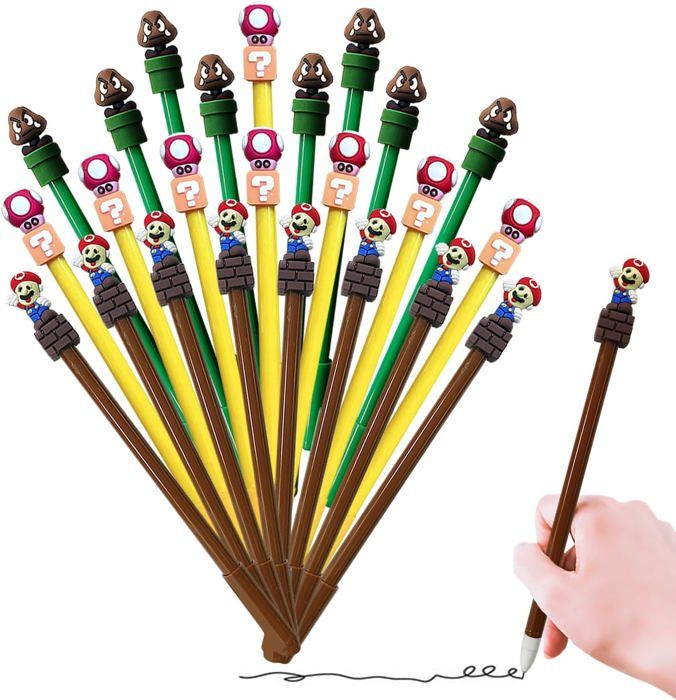 4 Stylos Effaçables Noël - Pointe 0,4 Mm, Encre Noire, Design Festif - Pour école, Bureau, Enfants
