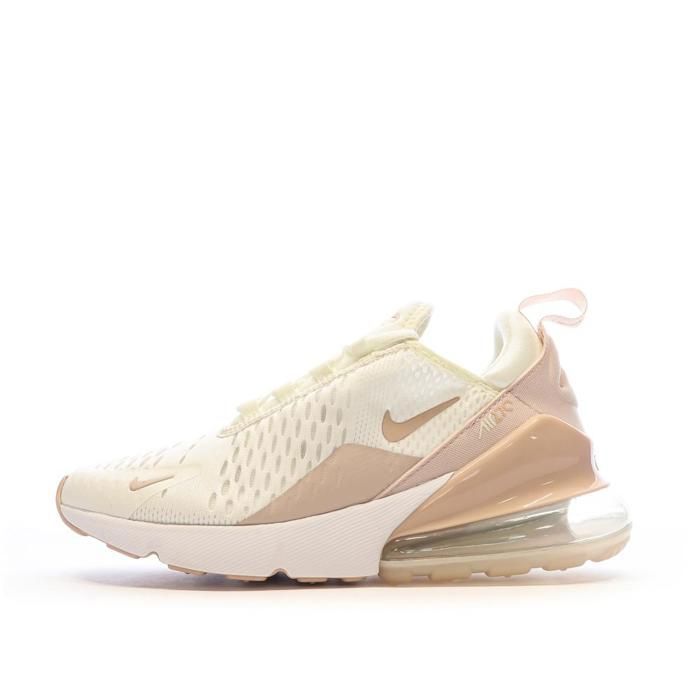 Nike Baskets Blanches/Rose Femme Nike Air Max 270