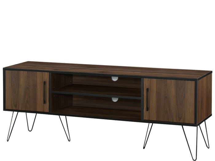 Saphire Meuble TV avec 2 portes en MDF Marron