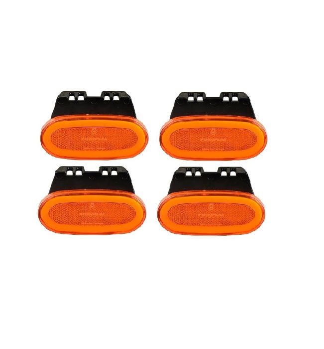 Lot De 4 Feux De Gabarit LED Latéraux Pour Remorque, Camion, Véhicule Utilitaire - Installation Facile, Position Et Clignotants - 12
