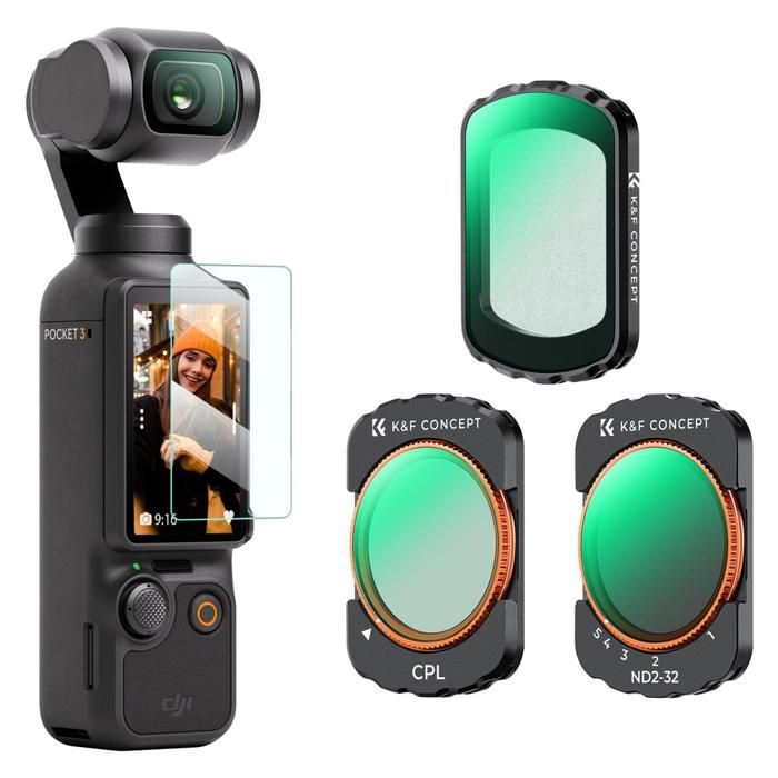 JJC Lot De 6 Filtres ND Magnétiques Et Filtres CPL Pour DJI OSMO Pocket 3 Creator