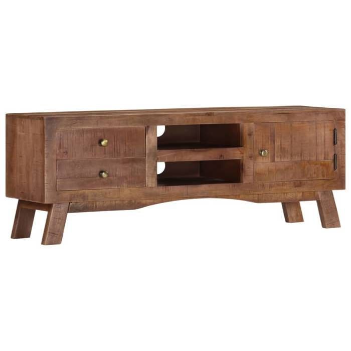 Meilleures Meuble TV 110x30x40cm - bois de manguier brut SSD14175537