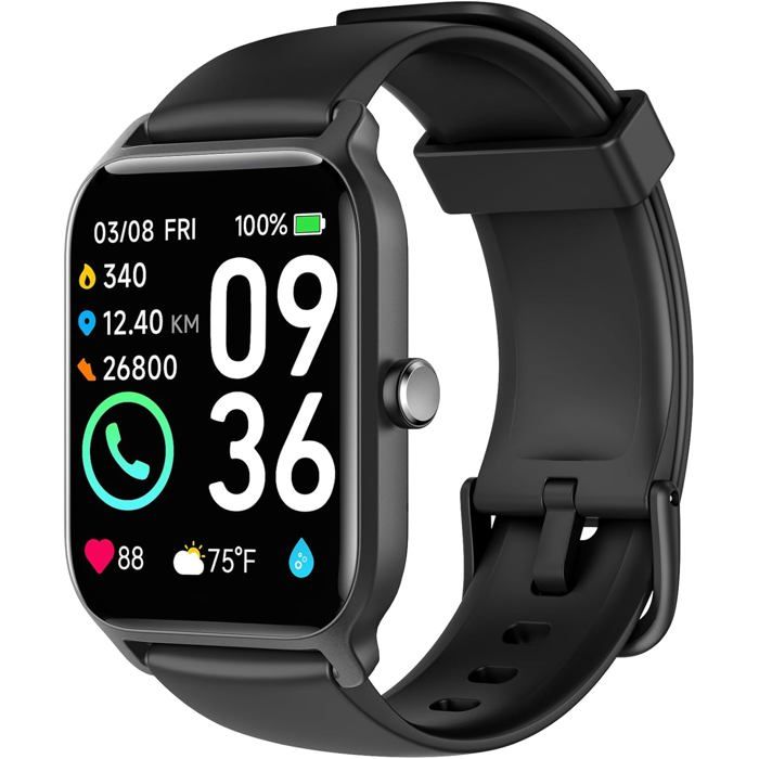 Montre Connectée (Émettre Et Répondre Appels) 1 8 Smartwatch Avec Alexa Intégré Montre Intelligente Femme/Homme Avec Fréquenc Montre Connectée (Émettre Et Répondre Appels) 1 8 Smartwatch Avec Alexa Intégré Montre Intelligente Femme/Homme Avec Fréquenc
