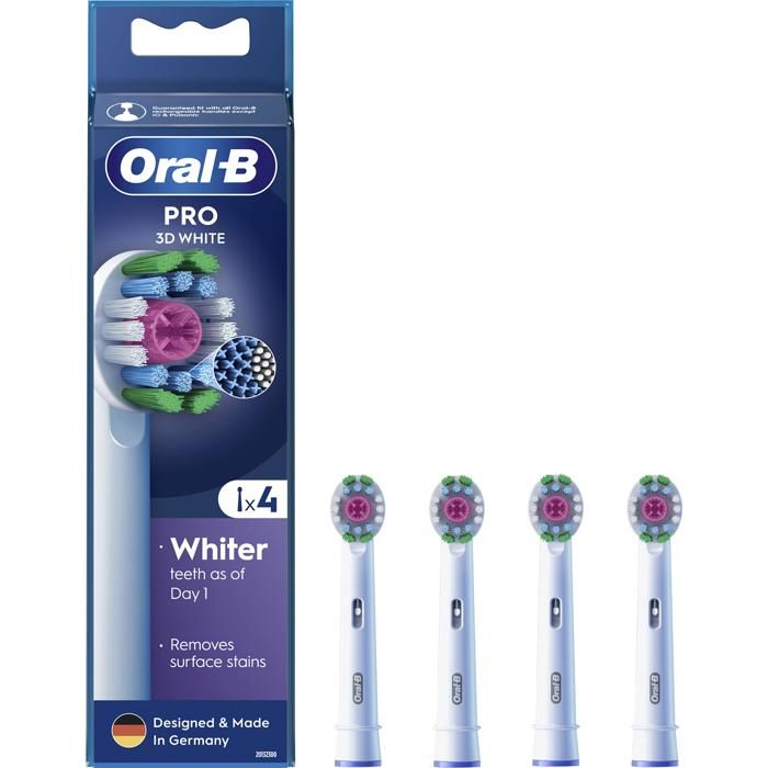 Oral-B PRO 3D têtes de remplacement pour brosse à dents 4 pcs