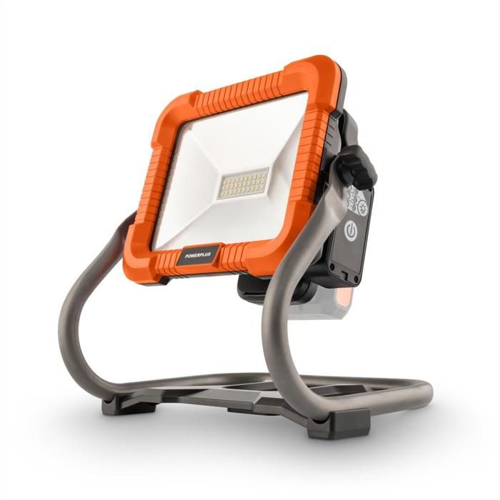 Powerplus Dual Power Projecteur LED Rechargeable POWDP8031 - Lampe de Chantier de 20 V et 2700 lm - sans Batterie ni Chargeur