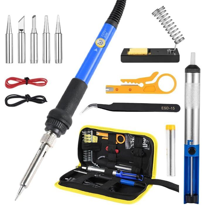 Fer à Souder Sans Fil USB Rechargeable - 15W - Température Réglable 420°C - 1100 MAh - Pour électronique, Bijoux, DIY - 13