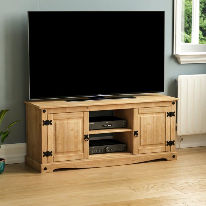 Armoire en pin 2 portes DAVOS vernis naturel - Achat / Vente armoire de