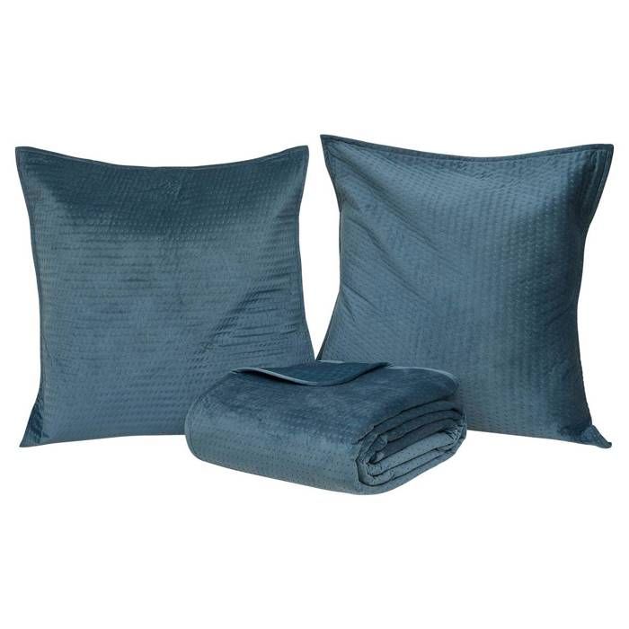 Dessus de lit Lilou bleu egéen 260x240cm Dessus de lit Lilou bleu egéen 260x240cm