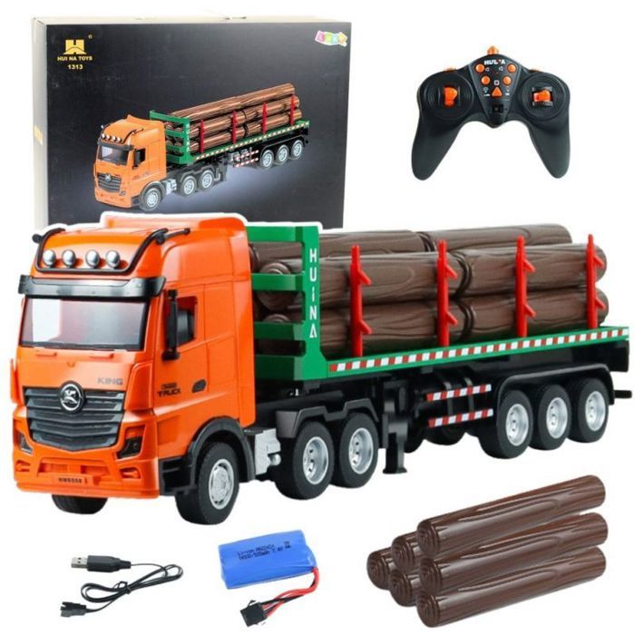 Camion Huina Camion Transporteur de Bois Télécommandé RC 1:18