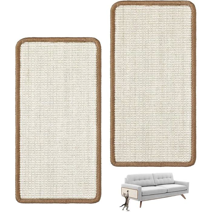 Comparer les prix de Tapis Gratter en Sisal pour Chat 2PCS Tapis Griffoir pour Chat Anti-drapant 50 x 25 CM Grattoir Chat Horizontal et Multic GRIFFOIR