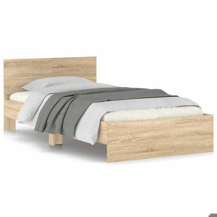 Promotion doctobre Structure de lit adulte/enfant - JILI - 1 PERSONNE - sans matelas - avec tête de lit 100x200 cm FR4628