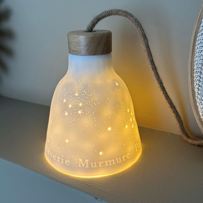 Suspension ou lampe Baladeuse Rosinette Modèle Lettres Poésie