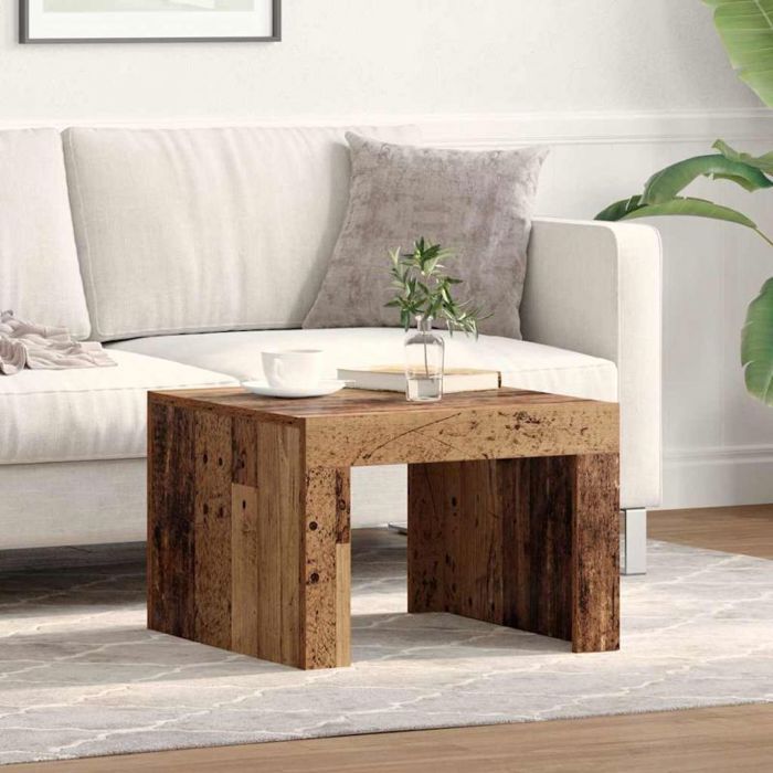 Table basse - VIDAXL - Bois ancien - Bois dingénierie - 50 x 50 x 35 cm - Carrée