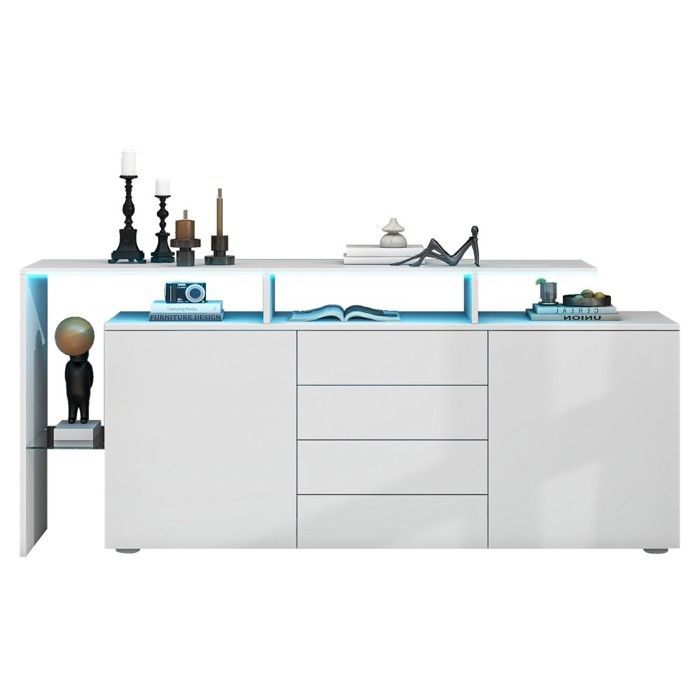 Buffet Blanc Laque Lednull