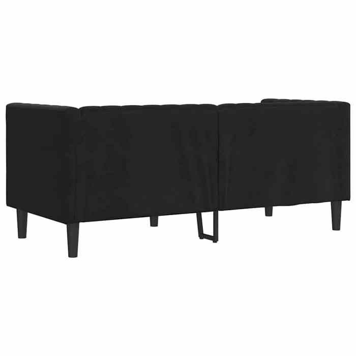 (On Sale)Canapé Haute qualité Sofa Scandinave - Fauteuil club - Noir 174 x 745 x 705 cm Velours S_1976503