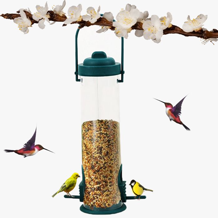 Comparer les prix de Lot de 1 Mangeoire Oiseaux Extérieur Mangeoire Oiseaux Sauvages 2 Ports Résistante aux Intempéries Jardin