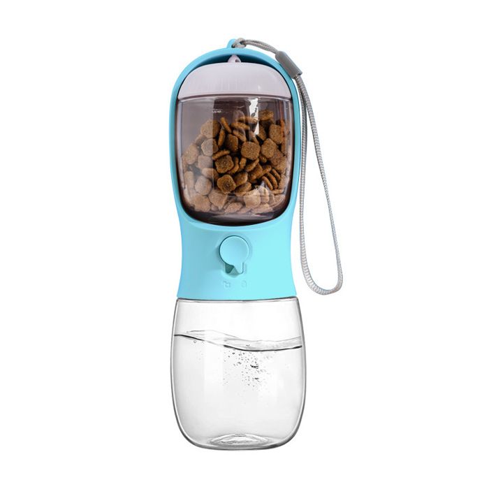 Bouteille deau pour chien - Phoesky - 3 en 1 - 550 ml - 100 g de nourriture - 27x8x8 cm - Verrouillage anti-fuite