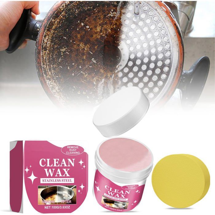 Multi-Purpose Cleaner Stainless Steel Cleaner and Polish Metal Polish Paste Nettoyant pour Acier Inoxydable Stainless Steel