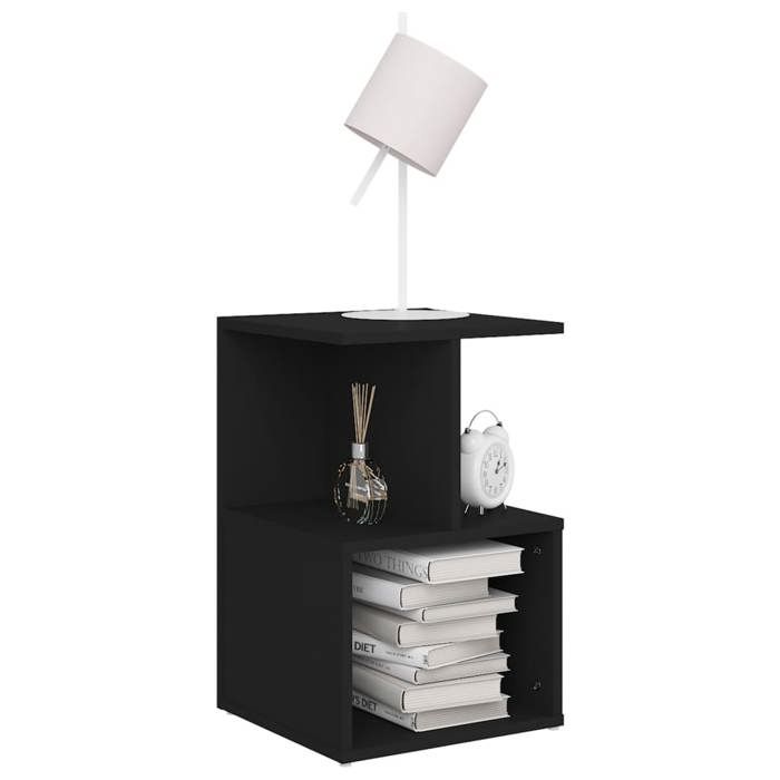 Tables de chevet(Lot de 2) - SWEETY -Tables d’Appoint/Table de nuit - noir 35x35x55cm - bois dingénierie 70444711