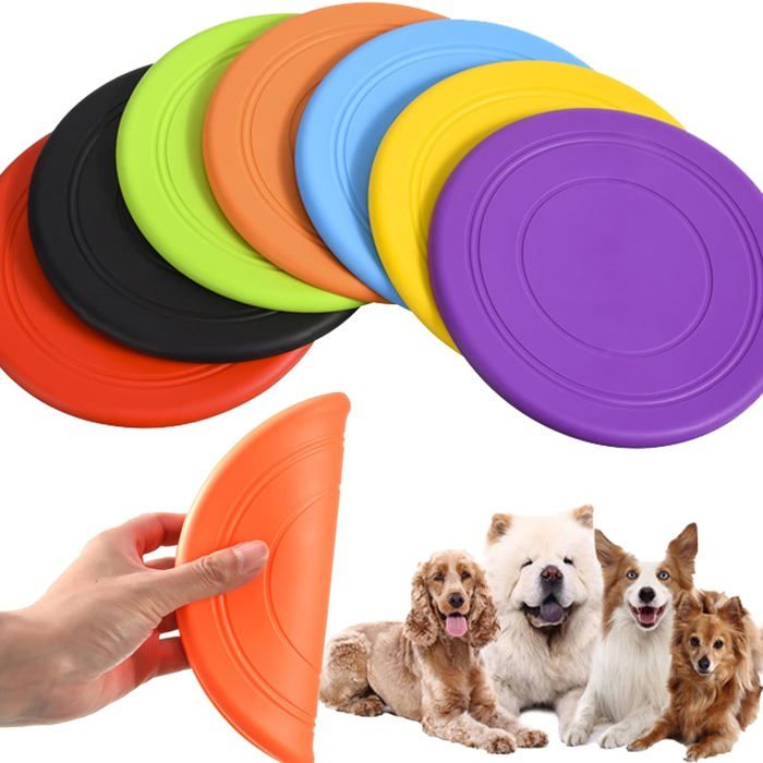 Ensemble de 7 pièces Disques volants pour chiens frisbees flottants et jouets dentraînement résistants aux morsures