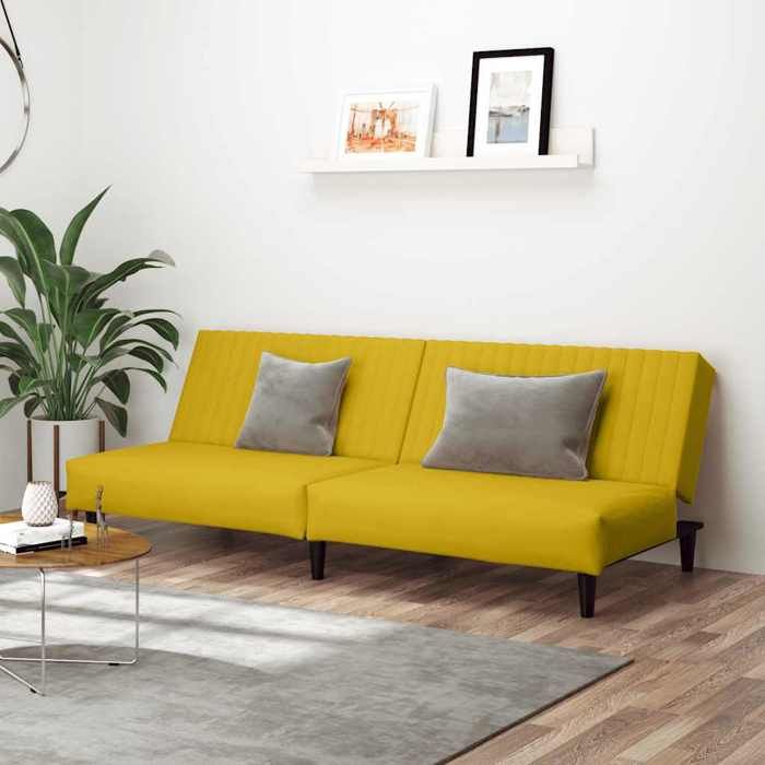 Canapé-lit - vidaXL - Banquette convertible - 2 places - Velours - 200x845x69 cm 592qfa59c