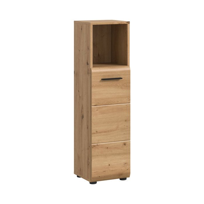 [en.casa] Colonne de salle de bain haute chêne artisan 30 x 30 x 110 cm