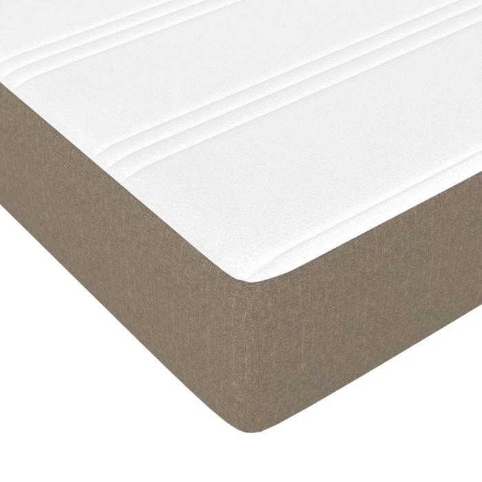 Matelas de lit à ressorts ensachés Taupe 90x190x20 cm Tissu_2 ans garantie_34820