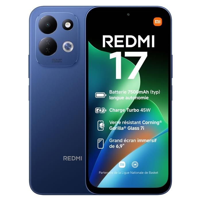 Redmi 17 Smartphone 4G 4Go + 256Go Bleu