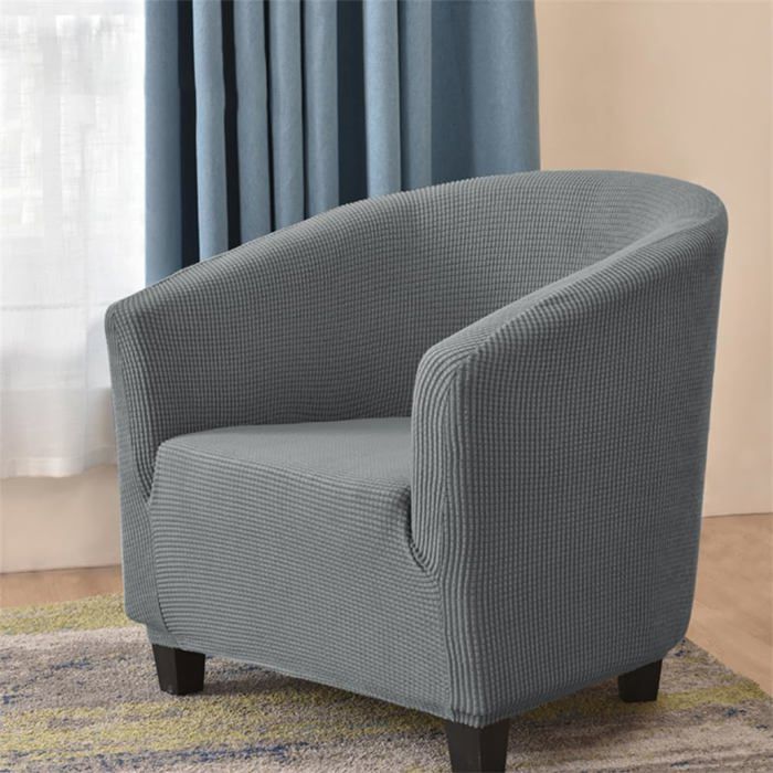 Extensible Housse De Fauteuil Chesterfield Jacquard Couleur Unie 1 Place Housse De Canapé Salon Club Facile À Installer Et À [F7]