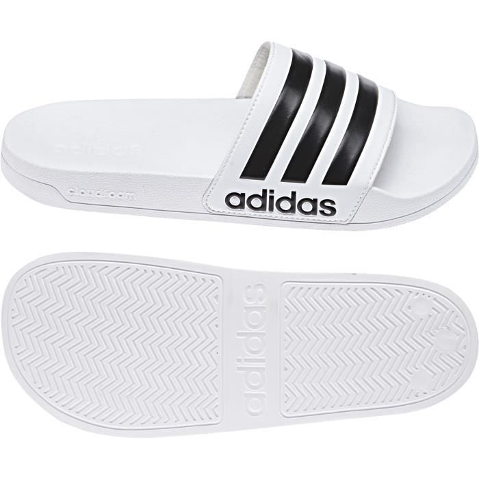 Sandales adidas Cloudfoam Adilette - blanc/noir/blanc - 38