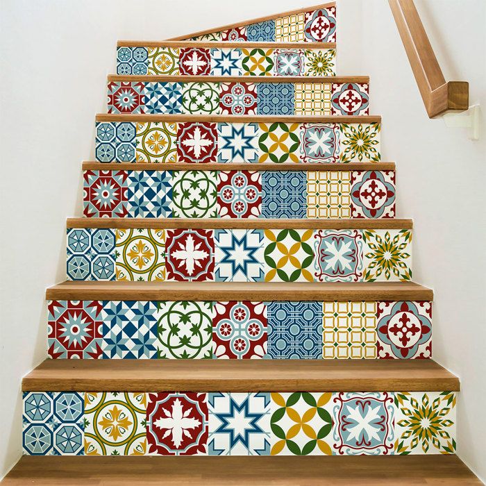 Stickers adhésifs escalier carrelages contremarche - ALINCA - 32x112cm