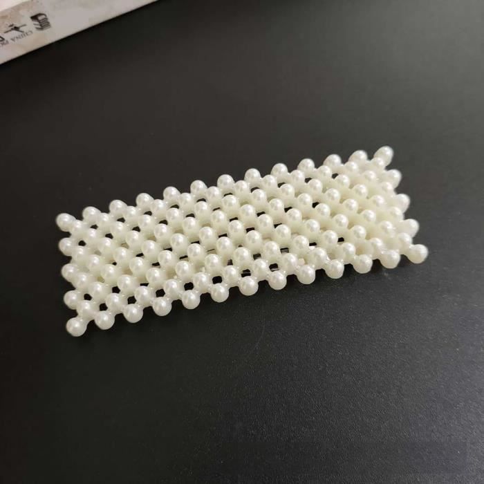 Pince à Cheveux Barrette Ovale Perles - Style Boho Vintage - Cercle Creux Doré - Pour Femmes Et Filles - Accessoire Cheveux Minimaliste - 7