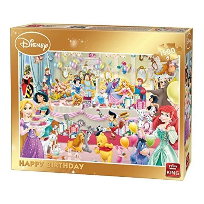 Casse Tete Cmedn 1500 Pieces De Dessins Animes Personnages Joyeux Anniversaire Fete Puzzle Cdiscount Jeux Jouets