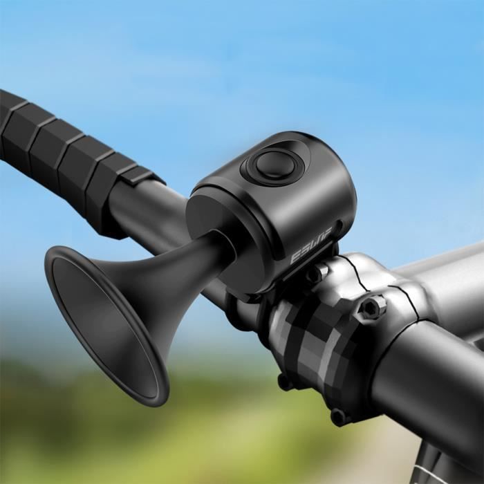 Sonnette de Vélo Électrique, Klaxon de Vélo Électrique 120dB Alarme de Klaxon Électronique Adultes IPX4 Klaxon Étanche pour Vélo 4 Modes de Sonnerie Rechargeable USB pour Vélo de Route VTT